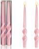 Spiral Taper Candles - 10 Inch Long  Unscented Candle Sticks Twisted Candles for Dinner Decor Housewarming Gift Idea 2pcs