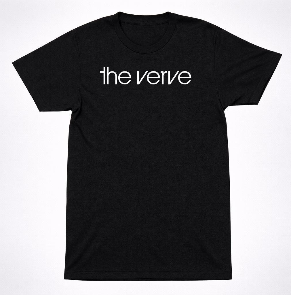 Das Verve Logo T-Shirt Alternative Rock Britpop Band Minimal Schwarzes T-Shirt