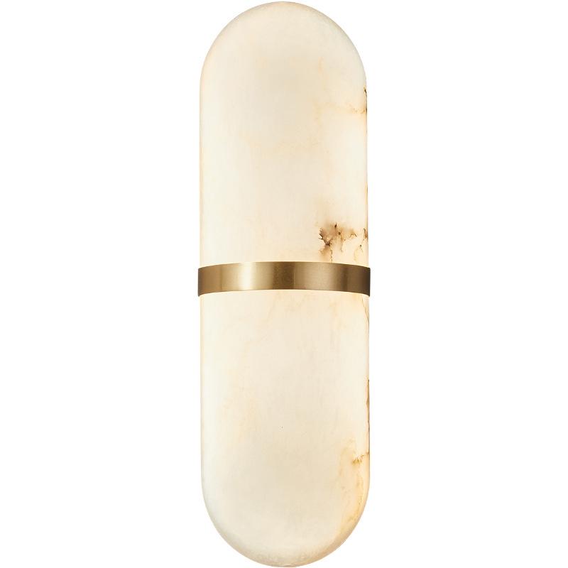 Minimalist All-Copper Wall Lamp: Luxury Marble Design for Living Room, Bedroom, or Entrance