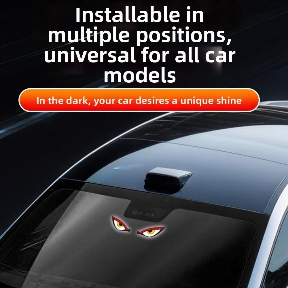 Blinking Moving Eyes Solar Demon Eye Light Anti-Rear-End Light  Universal Car Fit