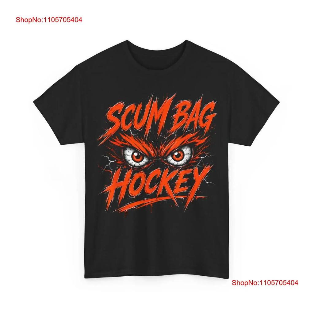 Scumbag Hockey Funny Orange Eyes Humor T Shirt Vintage Streetwear Breathable Versatile Homme