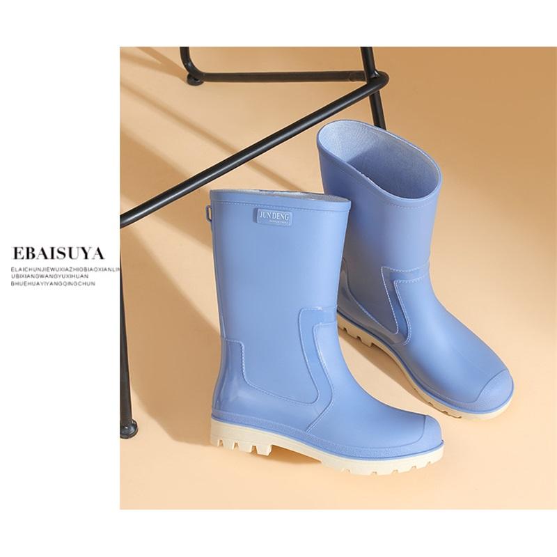 Women's Wear Resistant Waterproof Anti Slip Mid Tube Rain Shoes