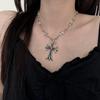 Unisex Minimalistiskt Korshalsband, Personlig Choker, Exklusiv Nyckelbenskedja i Ins-stil