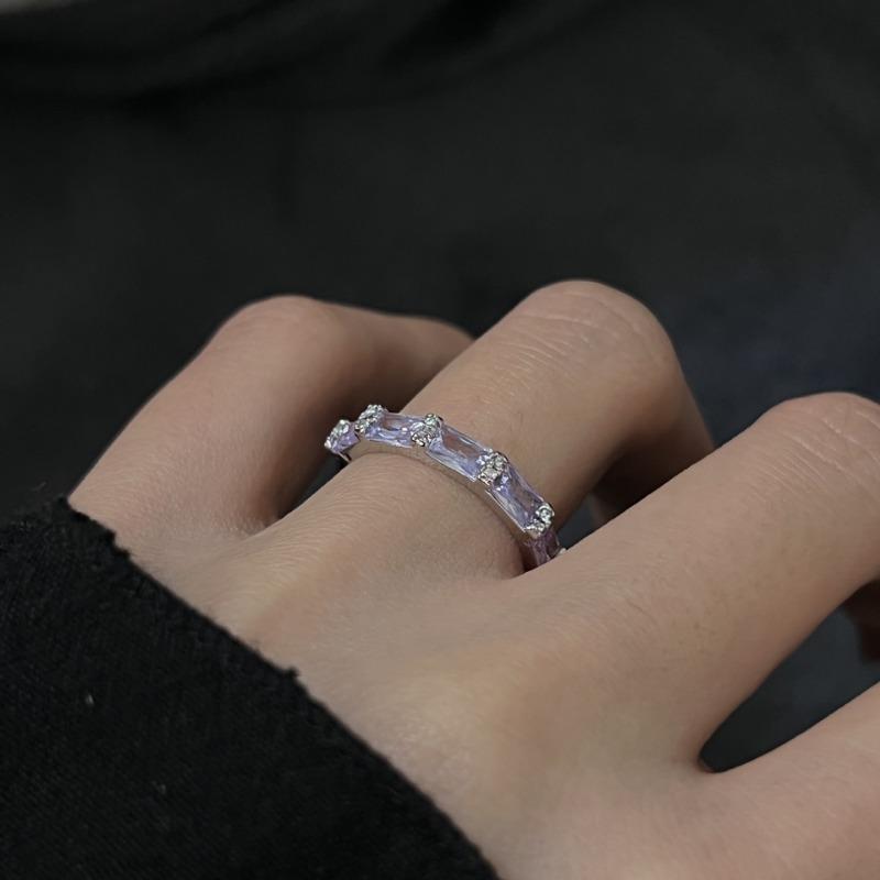 1PC Zircon Ring Luxury Personality Women Simple Fashion Full Oval Zircon Rings Wedding Party Jewelry Gifts