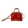 Monogram Alma BB Handbag Monogram Vernis Red Women M90174 Used