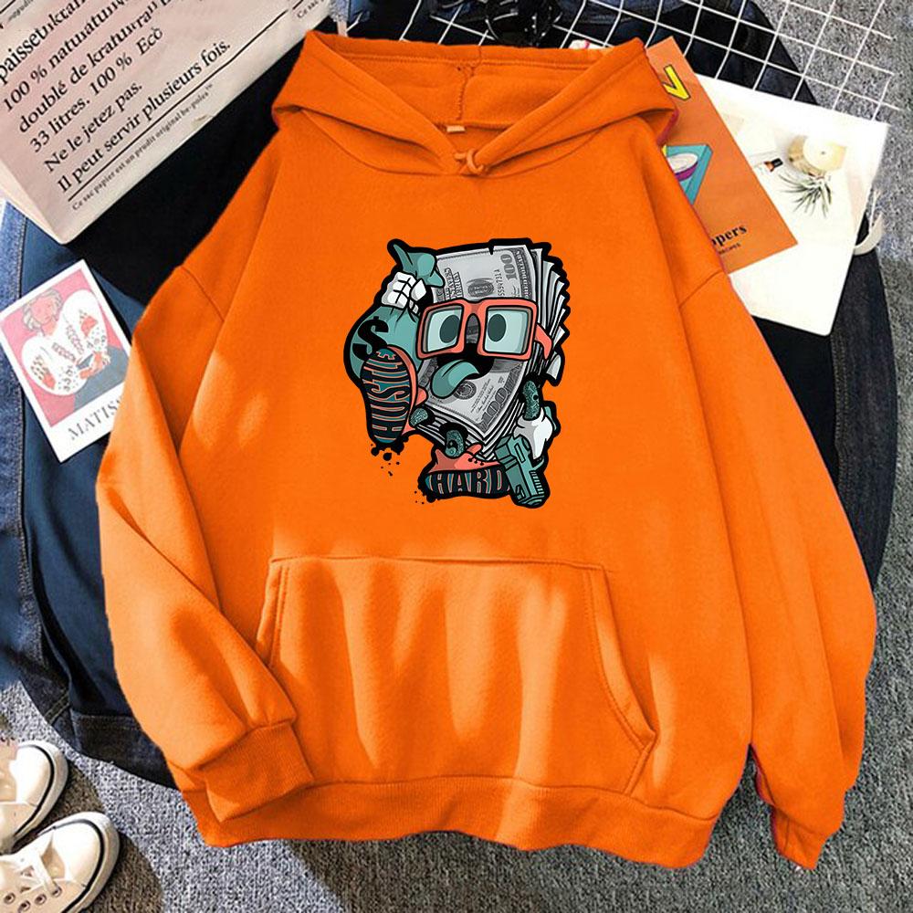 Money Roll 100 Hundred Dollar Sweatshirts Men's Hoodies Cartoon Funny Women Clothing Autumn Winter Long Sleeve Top