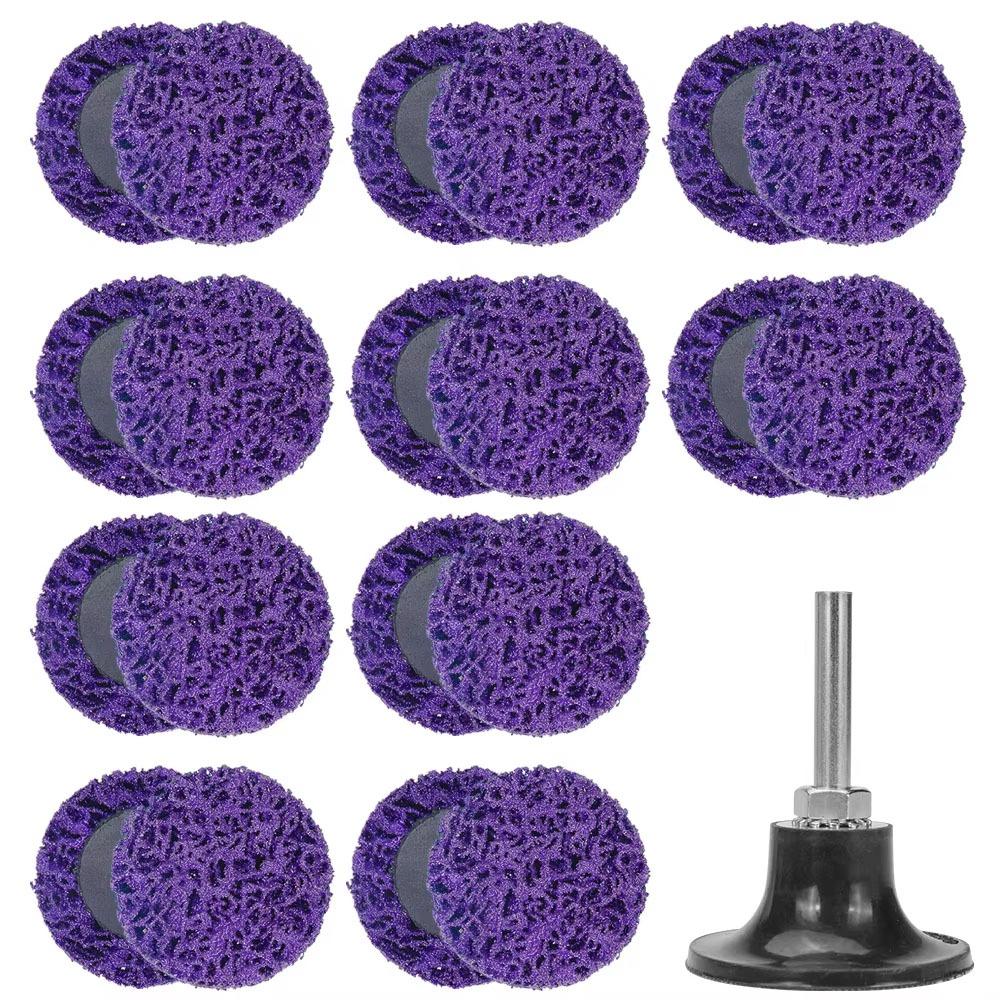 1/4 Inch Holder Rust Remover Wheel Quick Change Abrasive Wheels Polishing Strip Disc Surface Prep