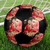 1 PZ Cristiano Ronaldo Dimensione del bordo 5 pallone da calcio PrahaPallone da calcio indoor Colorato Per tutte le età Cucito a macchina PVC Pronto per la competizione Resistente Alto rimbalzo