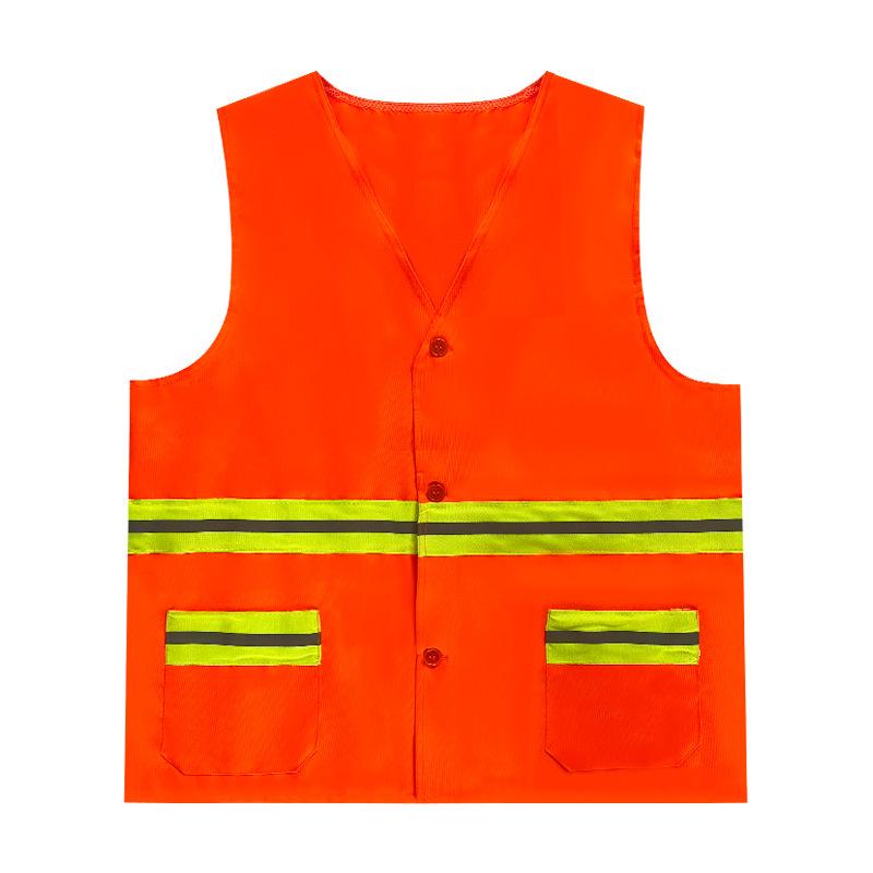 Reflective Safety Vest for Landscaping, Property Cleaning, and Railway Work