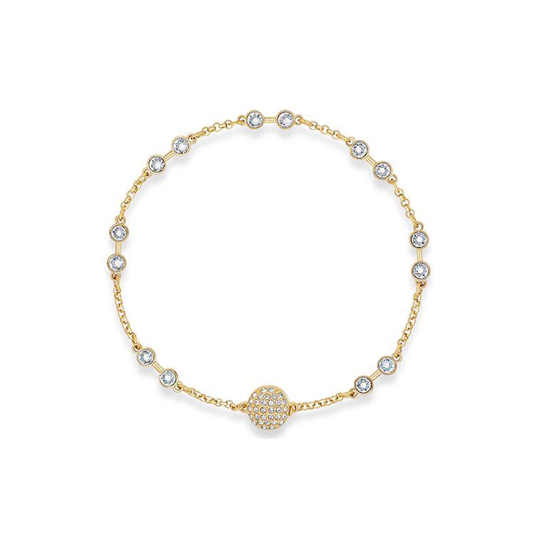 Swarovski Remix Collection Versatile Magic Chain Swa Remix Invisible Magnetic Clasp Gold-Plated Bracelet Women bracelet 5528876 Box (Random Color),M