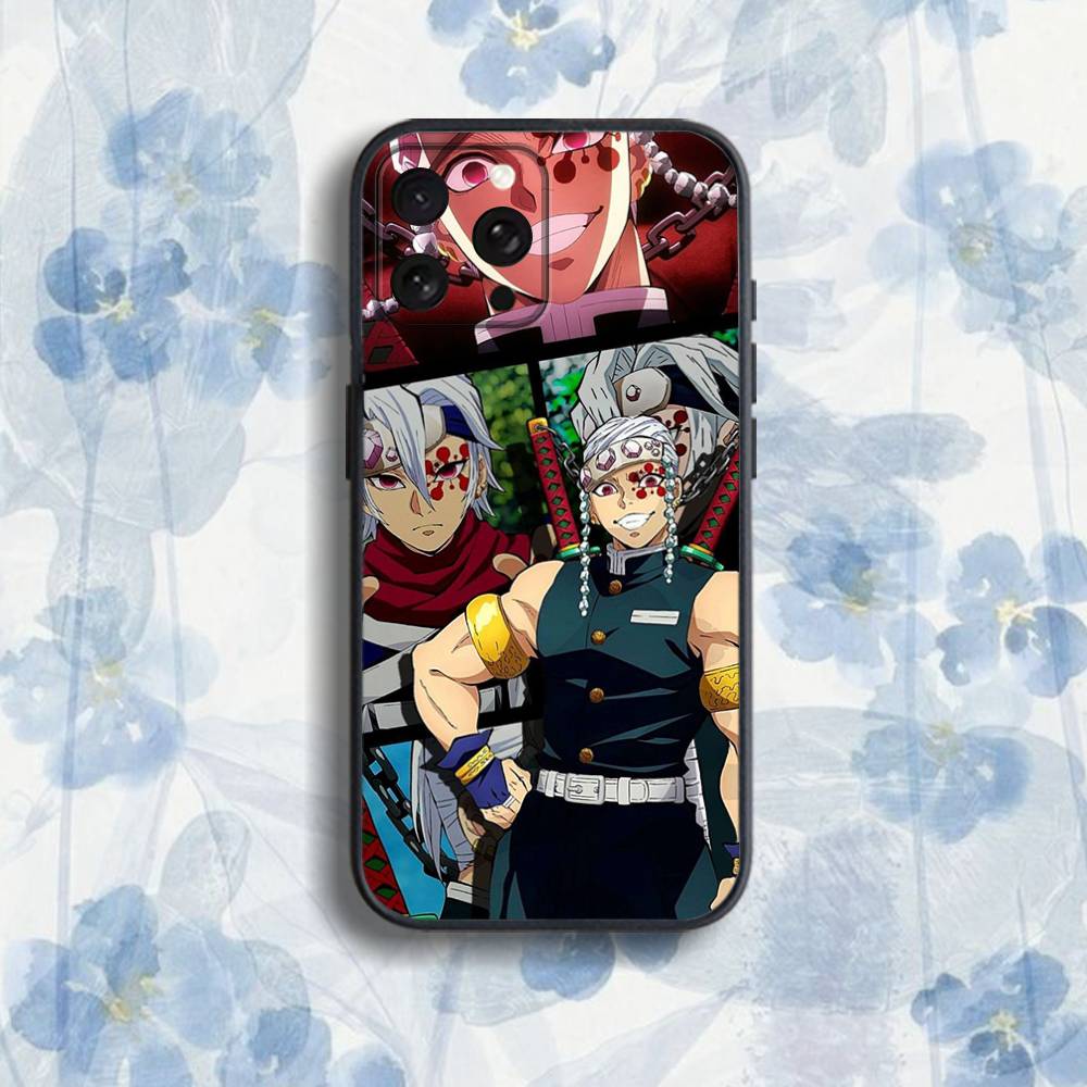 

Anime T-Tengen U-Uzui Phone Case For iPhone 17,16,15,14,13,12,Pro,Max,Plus,E,SE4,Air,Mini Black Soft Box iPhone17promax
