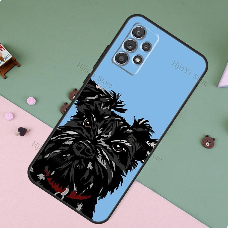 Cartoon schnauzer dog Fundas For Samsung A53 A33 A23 A13 A73 A12 A22 A32 A42 A52 A72 A50 A51 A71 A14 A34 A54 Case