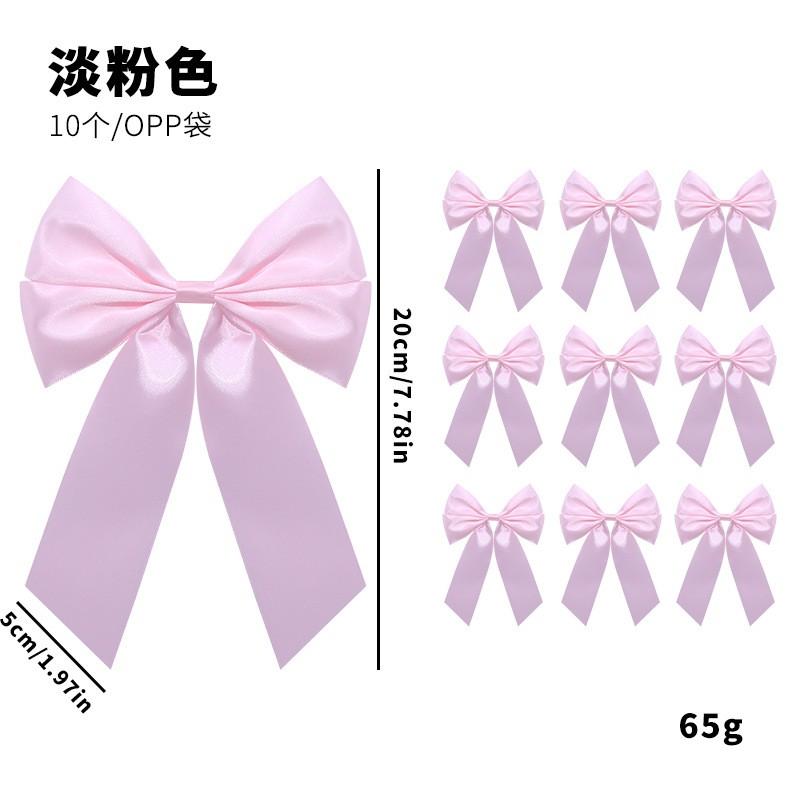 20cm Christmas Bow Ornaments Set Of 10 PU Hanging Decorations Tree Home Holiday Party Decor