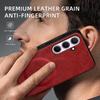 For Samsung Galaxy A56 A55 A54 A53 A52 A52S A51 PU Leather Magnetic Ring Soft Edge Anti-Drop Anti-Fingerprint Phone Case