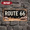 D Flat pc Vintage  Road Marker Plaque Black And White Retro Highway Sign for WallMounted Garage Suitable for Man Cave