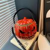 Ins Style New Funny Simulation Pumpkin Bag Female Niche High-Quality Halloween Handbag Shoulder Crossbody Bag