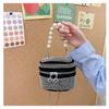 Princess Mini Rhinestone Crossbody Handbag with Pearl Handle