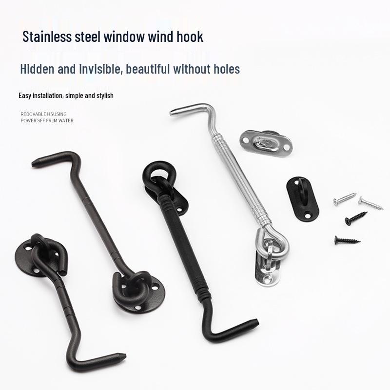 Black Stainless Steel Window & Door Latch Hook