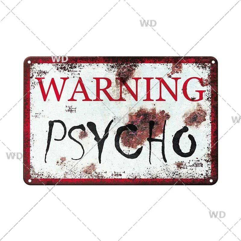Retro Danger Warning Metal Sign - Vintage Caution Plaque - Metal Plate for Garage Park Home Wall Decor