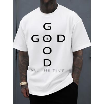 T-Shirt for Men 'God Is Good All Time' And Is Made from Comfortable Materials. It'S an Elegant Classic Piece Suitable for Casual Street Style