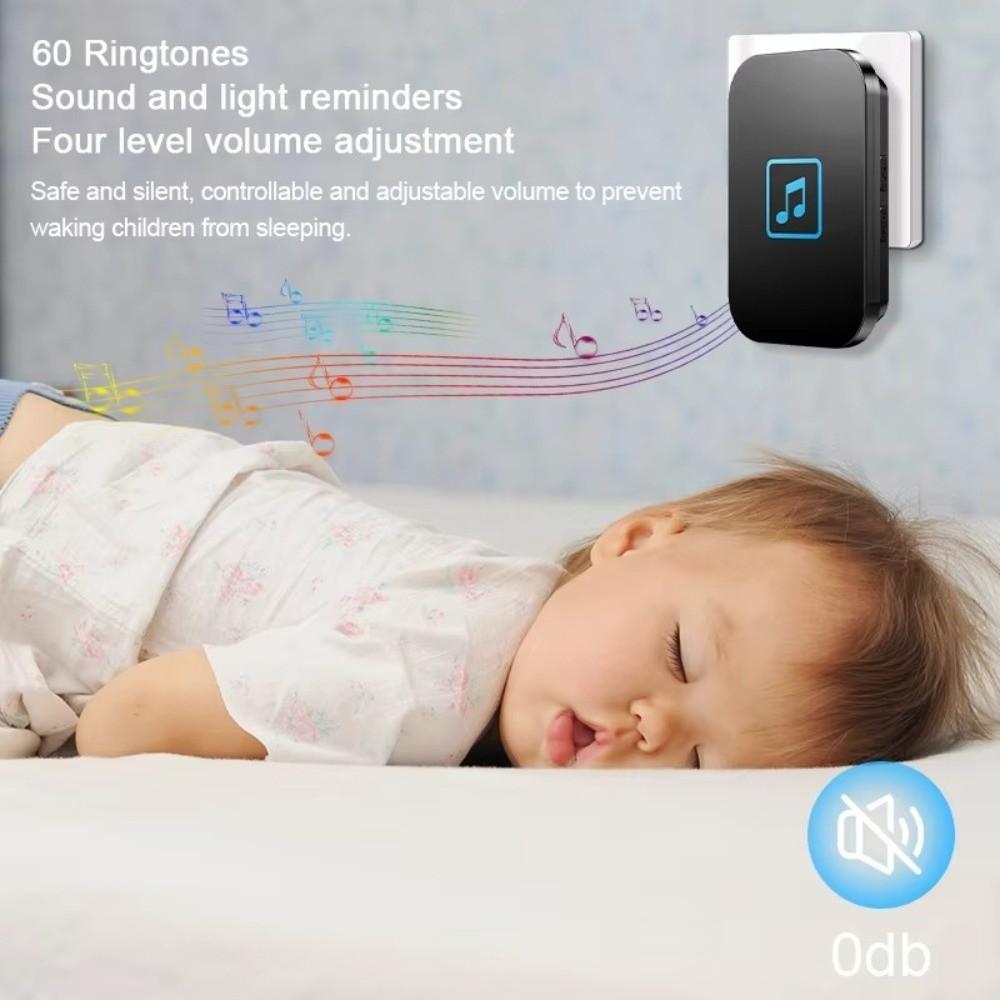 Waterproof Wireless Doorbell Plastic Welcome Doorbell Easy Installation Door Chime Kit  Apartment