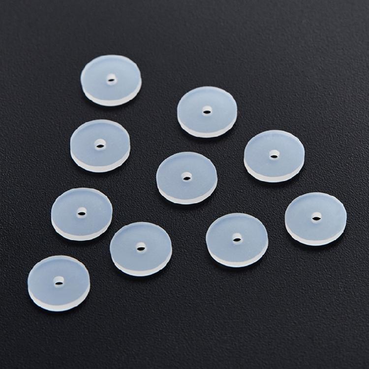 100pcs Clear Silicone Earring Stopper Earlobe Support Disc Pads Ear Closures Set