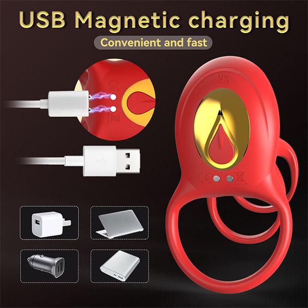 Rose Vibrating Cock Ring Adult Sex Toys with Clitoral G Spot Stimulation, Pleasure Penis Ring Vibrator Couple Sex Toys for Men Women Erection Sex