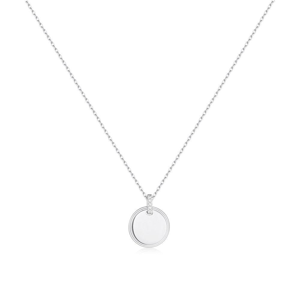 Disc 925 Silver Necklace N058-01H
