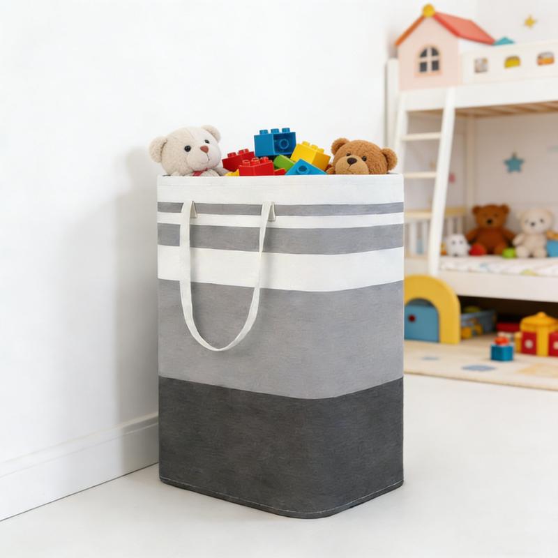 

Foldable Home Storage Basket, Wardrobe Organizer, Laundry Bag For Clothes, Portable Large Capacity Foldable Storage Bag сірий колір