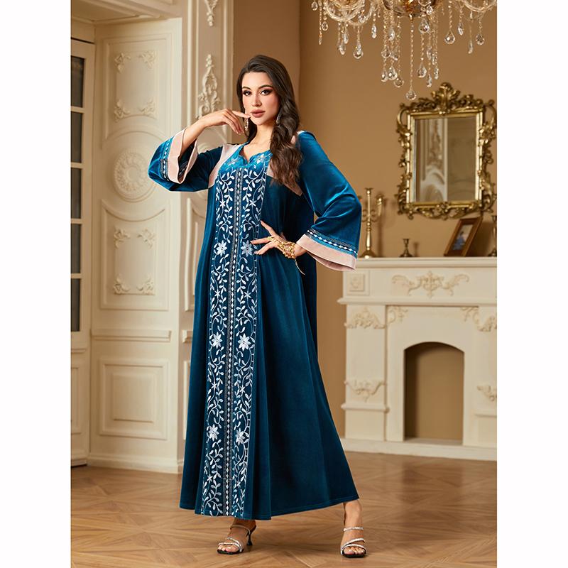 Ramadan Eid Muslim Dress Dubai Vestidos Long Robe Morocco Saudi Abayas Kaftan Dresses