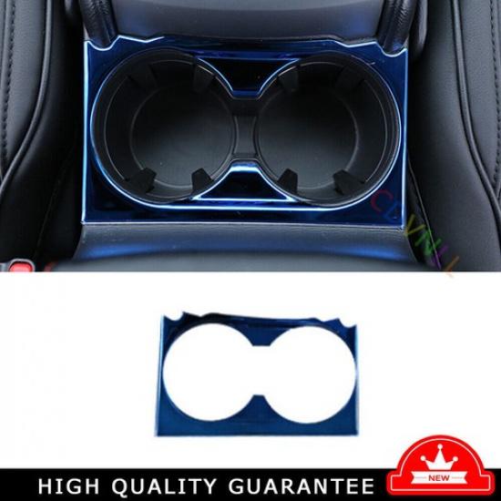 For Mazda CX-5 CX5 2017-2024 Blue Titanium Central Console Water Cup Cover Trim