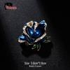 Lapel V-Neck Fairy Rose Brooch Sweater Coat