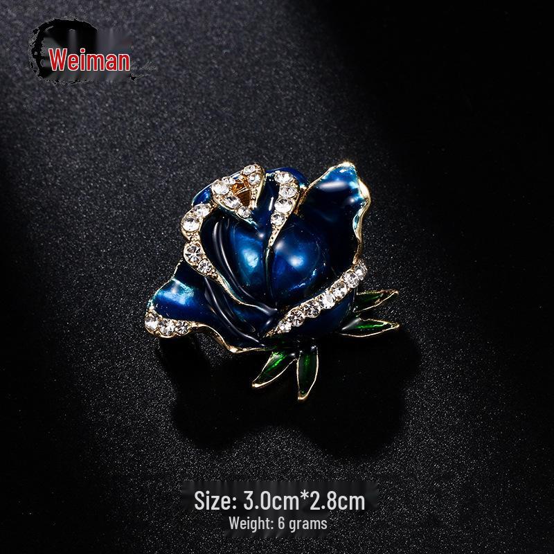 Lapel V-Neck Fairy Rose Brooch Sweater Coat