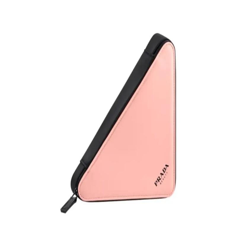 Prada [Customized cosmetic bag] Romantic Capor French style sweet cool gentle and elegant niche high-end polyester fiber handbag pink