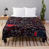 Mathematical Formula Flannel Throw Blanket Funny Math Blanket Queen Size for Couch Bed Sofa Decor Super Soft Cozy Warm Bedspread