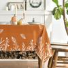 Autumn Thanksgiving Orange Wild Flower Tablecloth Fall Harvest Rectangle Table Cover Farmhouse Holiday Wedding Party Table Decor
