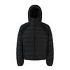 Unisex Deconstructed Patchwork Hooded Down Jacket 90% White Duck Lightweight Winter Coat