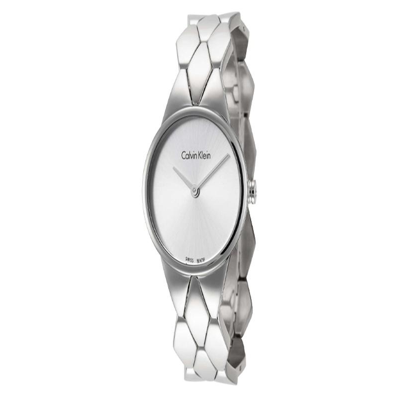 CALVIN KLEIN / watch quartz movement metal strap 28mm silver dial women s watch 30 meters waterproof K6E23146 кварц