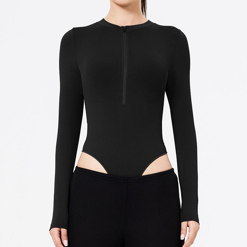 

Корректирующее боди Kardashian с высокой эластичностью: Спортивная одежда с длинным рукавом Large