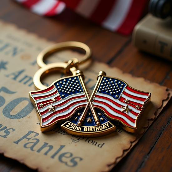 Świętuj 250 lat Amerykańskiej Dumy Brelok w kształcie sowy Flaga USA