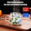 Tazas de Café de Doble Pared Vasos de Vidrio de Borosilicato Alto con Diseño de Pétalos de Colores Tazas Aisladas Resistentes al Calor para Té Latte con Asa