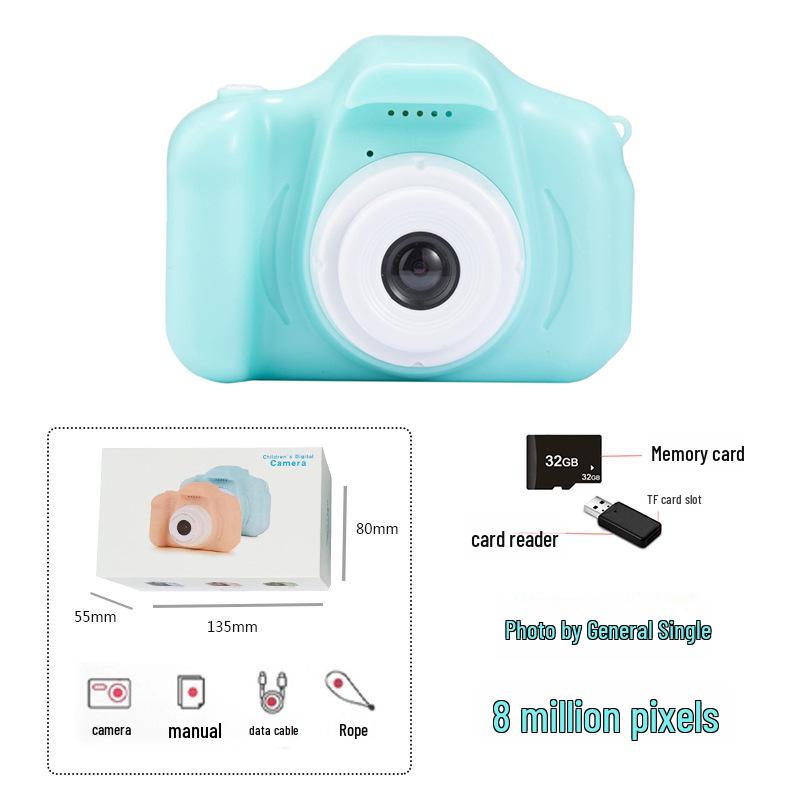 Çocuk HD Dijital Çizgi Film Kamera - Çocuklar İçin Mini Oyuncak Doğum Günü Hediyesi