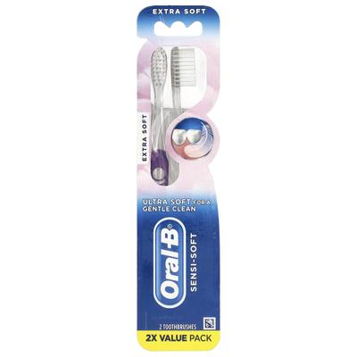 Sensi Soft, Brosse à dents, Extra Souple, 2 Brosses à dents