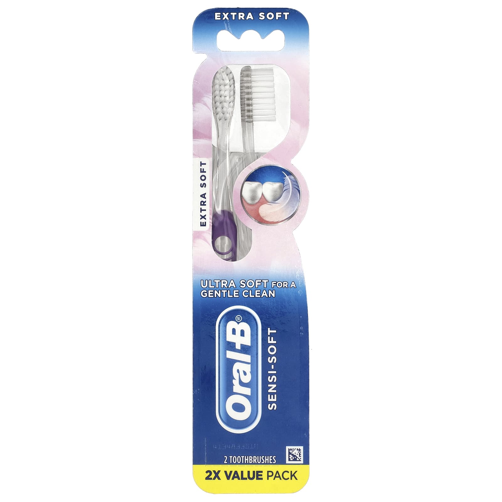 

Oral-B, Sensi Soft, Toothbrush, Extra Soft, 2 Toothbrushes