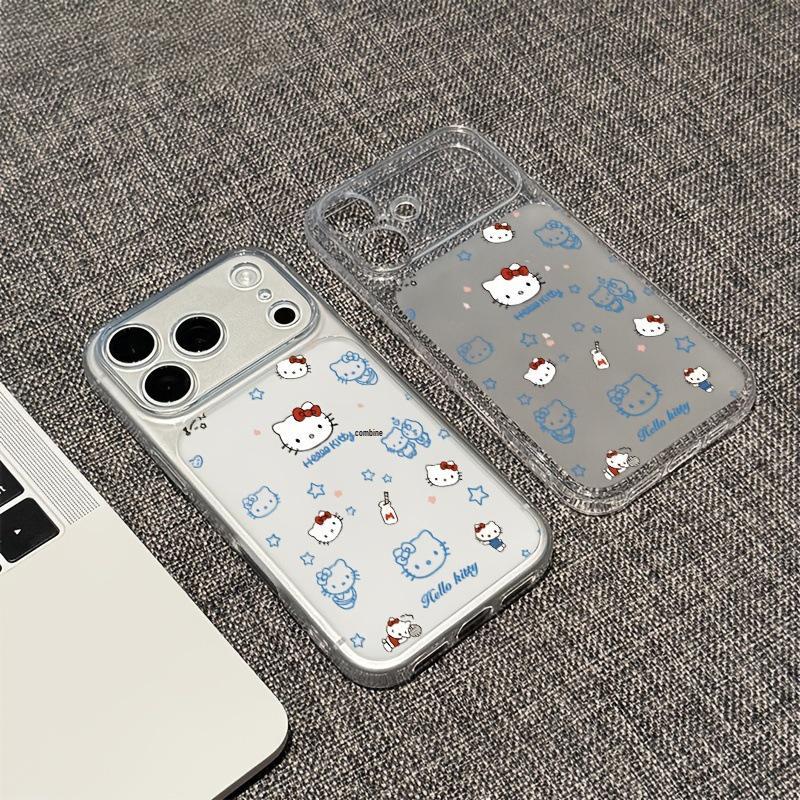 KT Cat Pattern iPhone 17/16PRO Large Window Phone Case