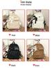 Girls' Corduroy School Backpack with Ribbon Bow - Perfect for High School and College