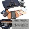 STEFANOMANO Time Limonta Nylon and Genuine Luxury Large Made In Italian Leather Business Commuter Shoulder Office [Limited Offer] 2-Way Briefcase,