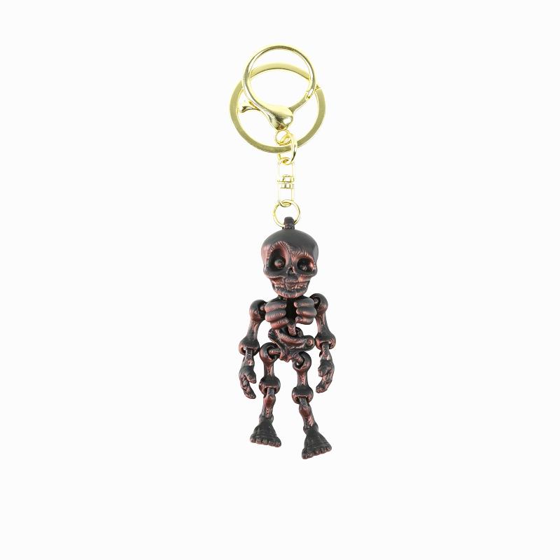 3D Printing 3D Printed Keychain Articulated Joints Pla Material Articulated Skeleton Key Ring Flexible Movement Eco Friendly