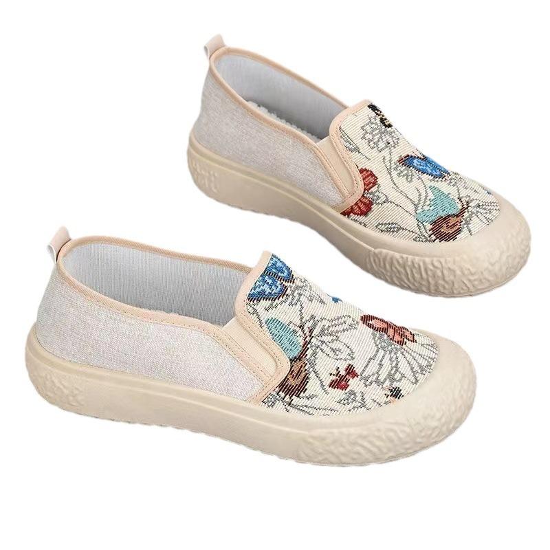 Neue Stoffschuhe Damenschuhe Fischer schuhe weiche Sohle rutschfest atmungsaktiv bequem lässig vielseitig leichte Segeltuchschuhe