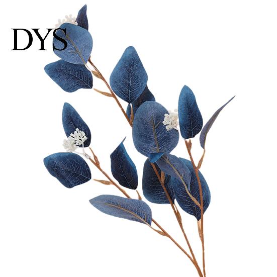Artificial Greenery Decor Eucalyptus Leaf Branch 3 Fork Realistic Reusable Faux Green Centerpiece Plants Home Table Wedding Decoration Photo Props